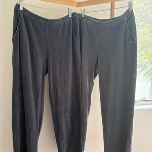 L.L. Bean Gray and Blue Corduroy Track Pants Soft Fabric and Sweatpants